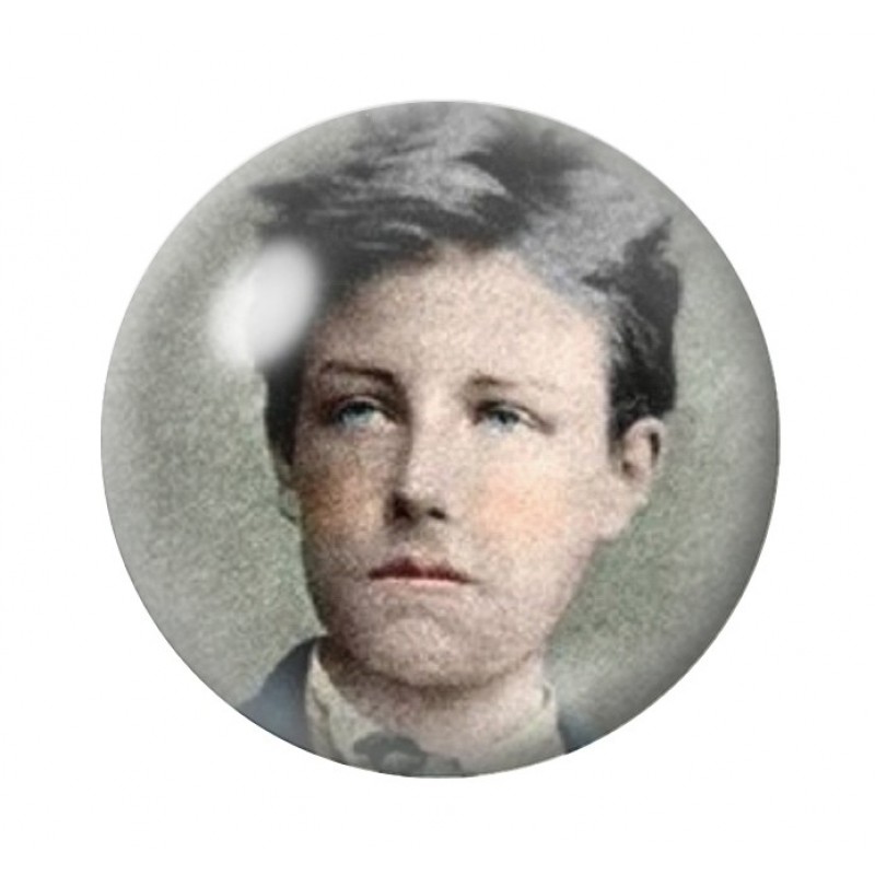 Cabochon en Verre Illustré Arthur Rimbaud 12 à 25mm