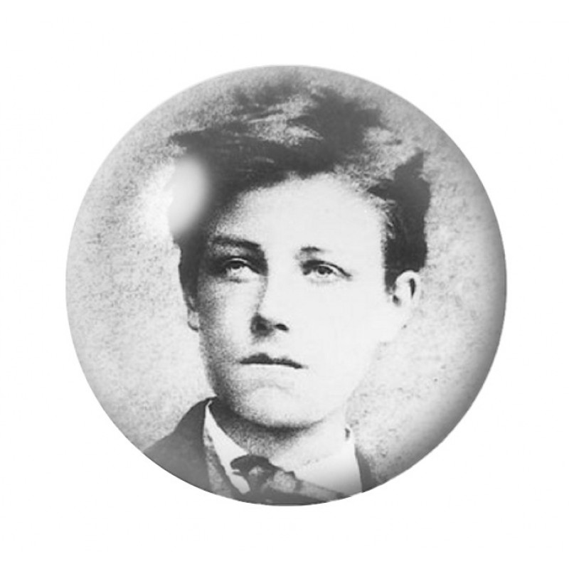 Cabochon en Verre Illustré Arthur Rimbaud 12 à 25mm