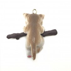 Breloque Chat sur une Branche en Résine 3D 43x42mm
