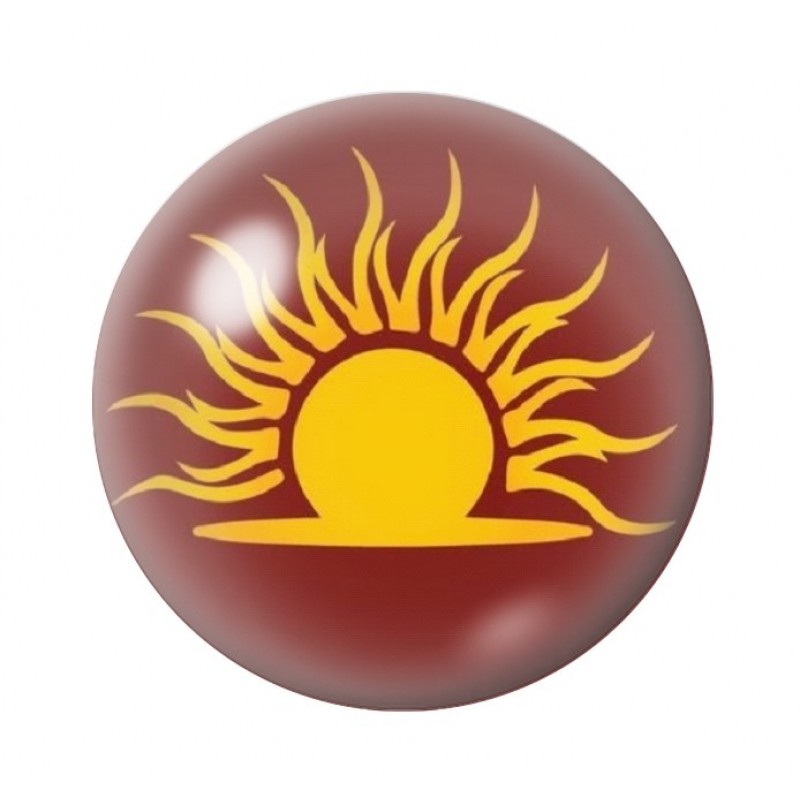 Cabochon en Verre Illustré Soleil 12 à 25mm