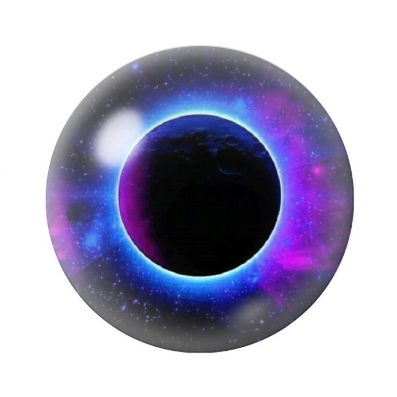 Cabochon en Verre Illustré Soleil Lune Eclipse 12 à 25mm