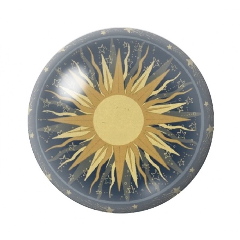 Cabochon en Verre Illustré Soleil 12 à 25mm