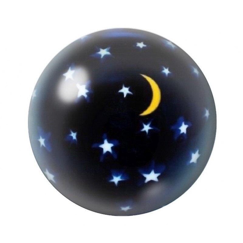 Cabochon en Verre Illustré Lune Etoiles 12 à 25mm