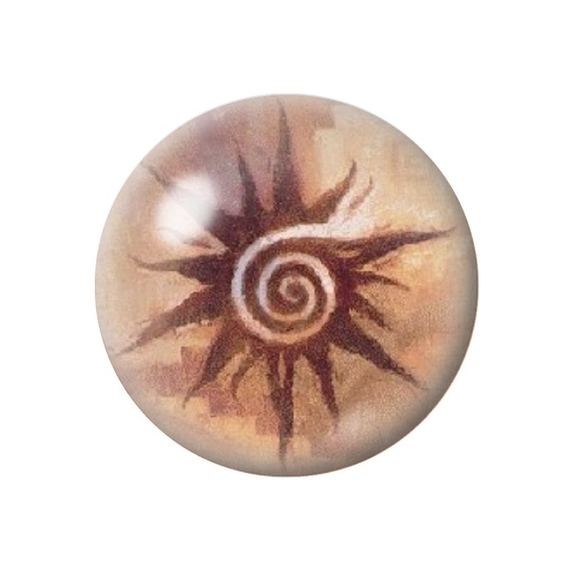Cabochon en Verre Illustré Soleil 12 à 25mm