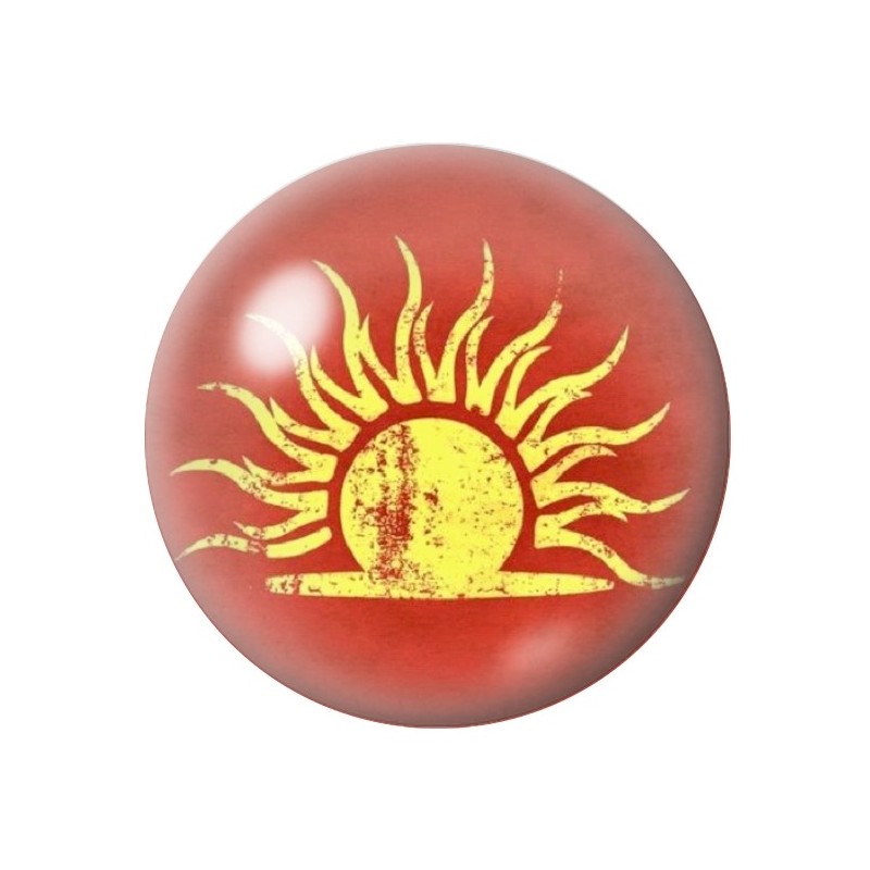Cabochon en Verre Illustré Soleil 12 à 25mm