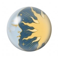 Cabochon en Verre Illustré Soleil Lune 12 à 25mm pour la Création de Bijoux Fantaisie - DIY