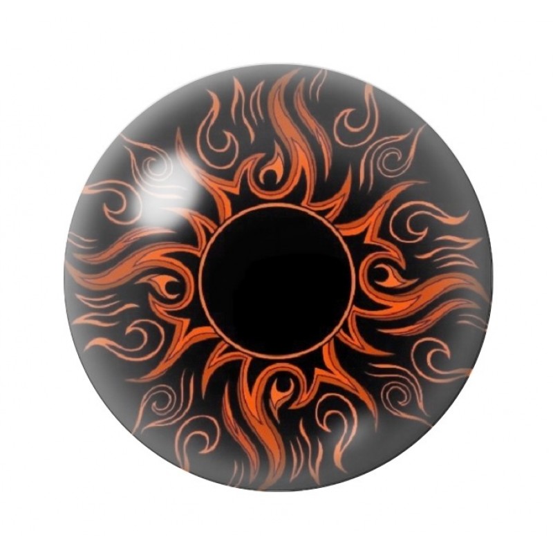 Cabochon en Verre Illustré Soleil 12 à 25mm