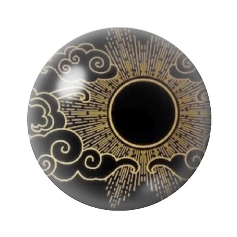 Cabochon en Verre Illustré Soleil 12 à 25mm