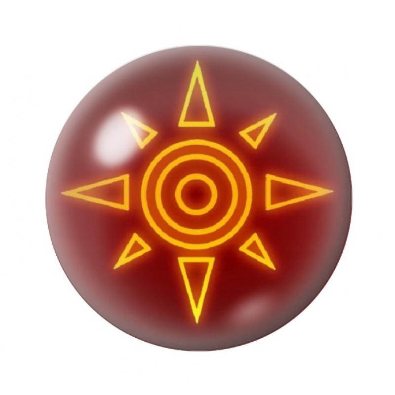 Cabochon en Verre Illustré Soleil 12 à 25mm