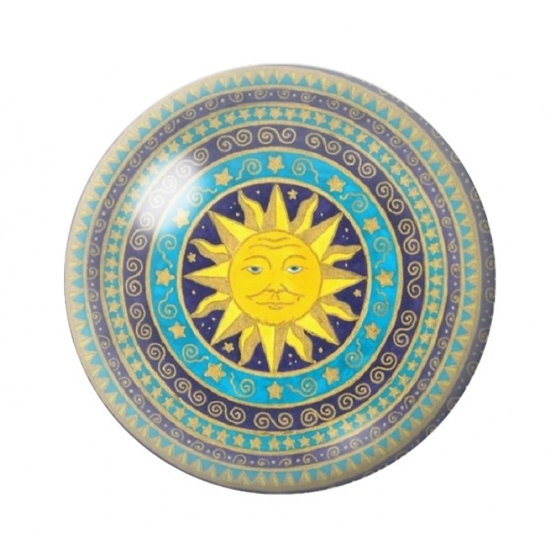 Cabochon en Verre Illustré Soleil 12 à 25mm