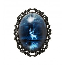 Broche Noire avec Cabochon en Verre Harry Potter Cadeau Anniversaire, Noël, Fête des Mères