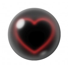 Cabochon en Verre Illustré Coeur Amour St Valentin 12 à 25mm pour la Création de Bijoux Fantaisie - DIY