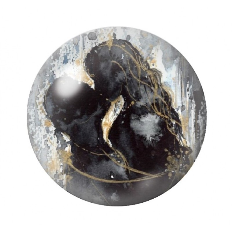 Cabochon en Verre Illustré Couple Amour St Valentin 12 à 25mm