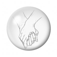 Cabochon en Verre Illustré Mains Entrelacées Amour St Valentin 12 à 25mm pour la Création de Bijoux Fantaisie - DIY