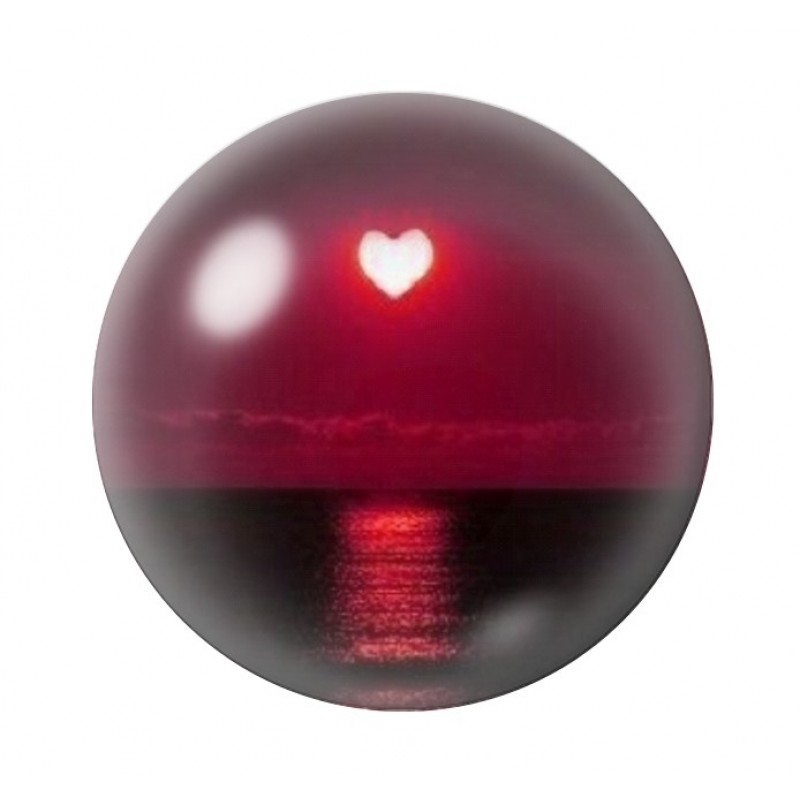 Cabochon en Verre Illustré Coeur Mer Amour St Valentin 12 à 25mm