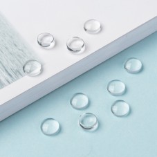 Cabochon Transparent en Verre Vierge 8mm