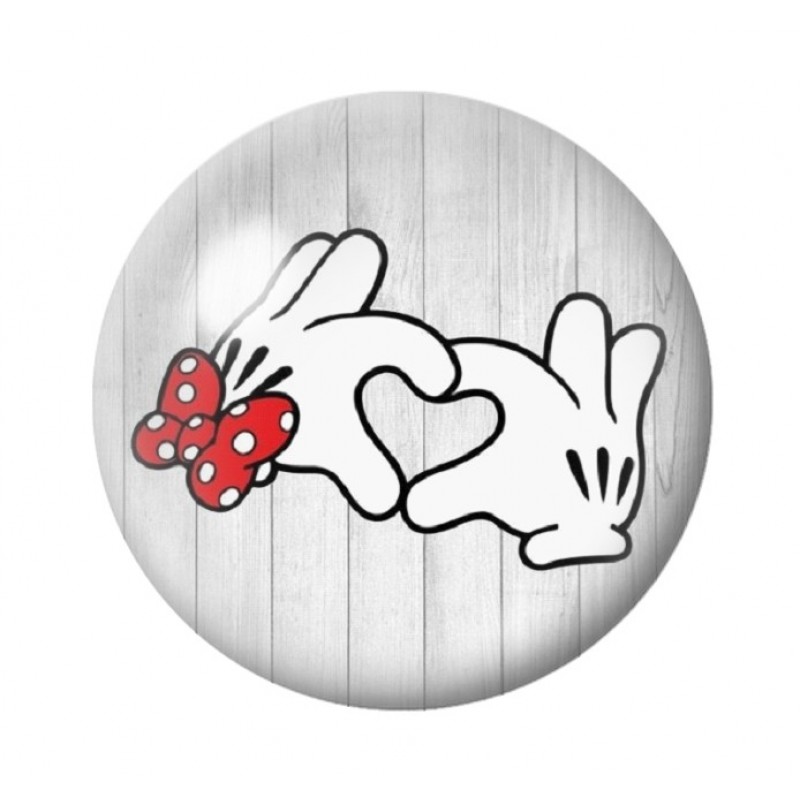 Cabochon en Verre Illustré Mains Coeur Amour St Valentin 12 à 25mm