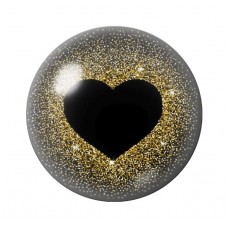 Cabochon en Verre Illustré Coeur Amour St Valentin 12 à 25mm pour la Création de Bijoux Fantaisie - DIY