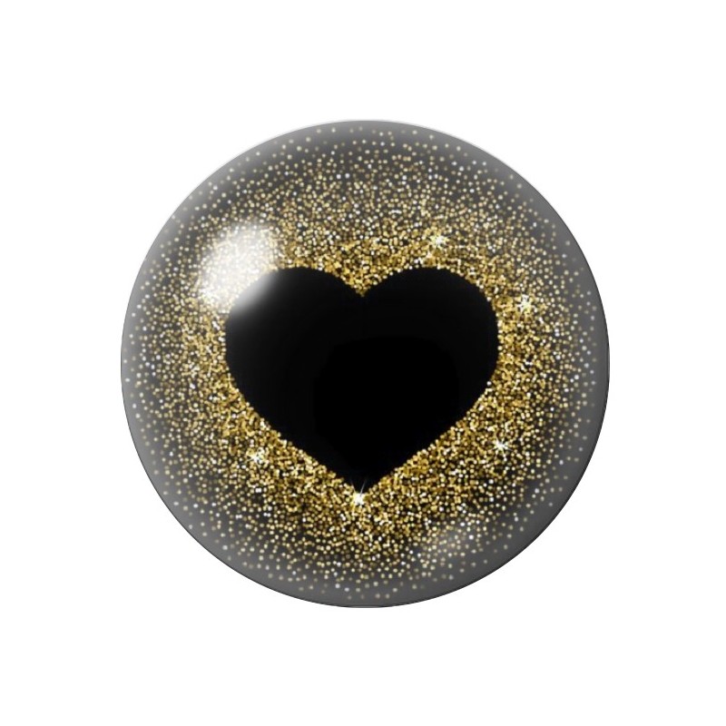 Cabochon en Verre Illustré Coeur Amour St Valentin 12 à 25mm