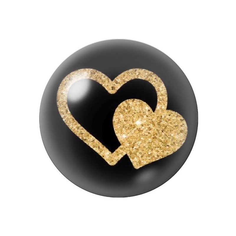 Cabochon en Verre Illustré Coeurs Amour St Valentin 12 à 25mm