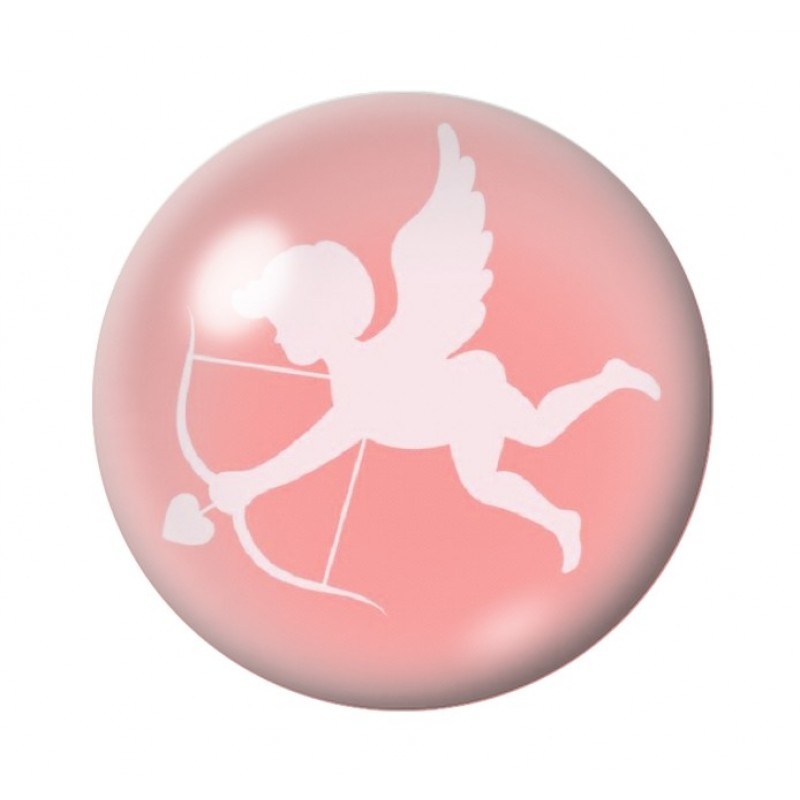 Cabochon en Verre Illustré Cupidon Amour St Valentin 12 à 25mm