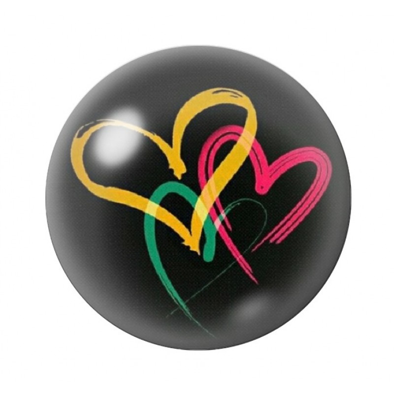 Cabochon en Verre Illustré Coeurs Amour St Valentin 12 à 25mm