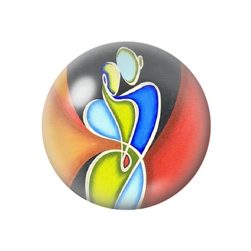 Cabochon en Verre Illustré Couple Amour St Valentin 12 à 25mm