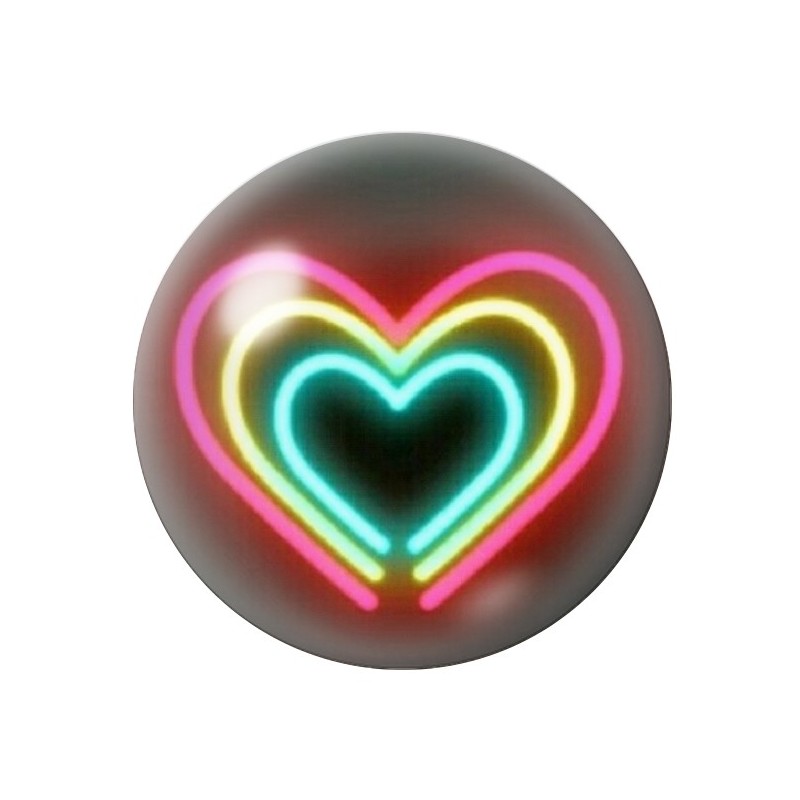 Cabochon en Verre Illustré Coeurs Amour St Valentin 12 à 25mm