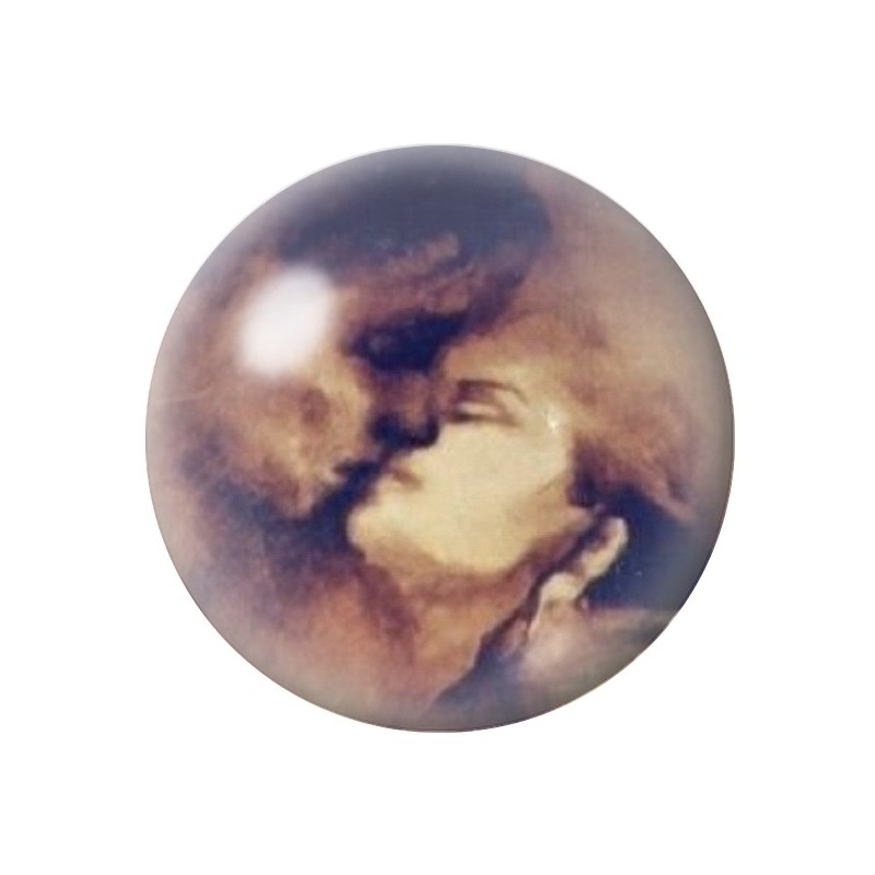 Cabochon en Verre Illustré Couple Amour St Valentin 12 à 25mm