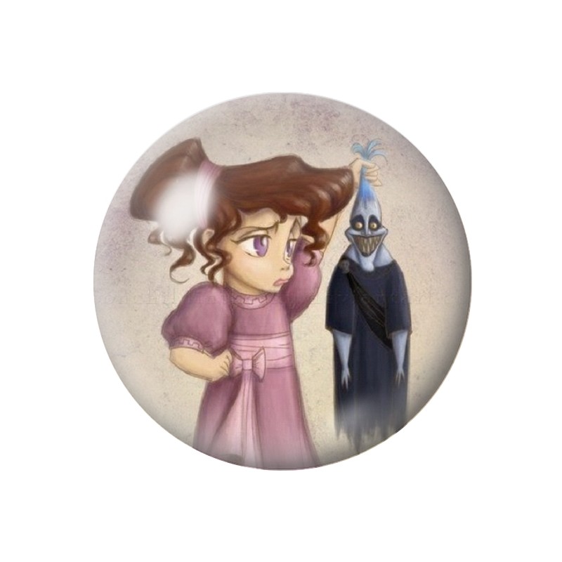 Cabochon en Verre Illustré Princesse 12 à 25mm