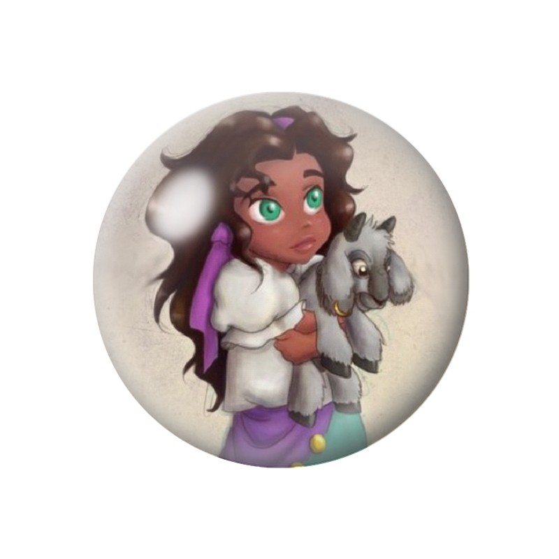 Cabochon en Verre Illustré Princesse 12 à 25mm