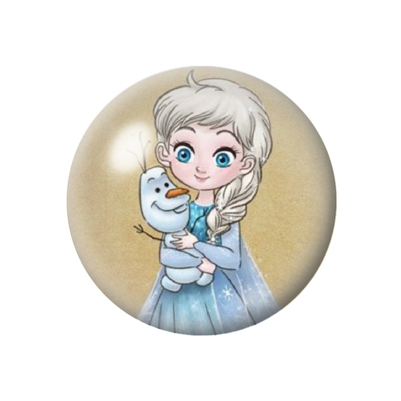 Cabochon en Verre Illustré Princesse 12 à 25mm