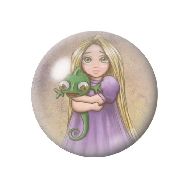 Cabochon en Verre Illustré Princesse 12 à 25mm