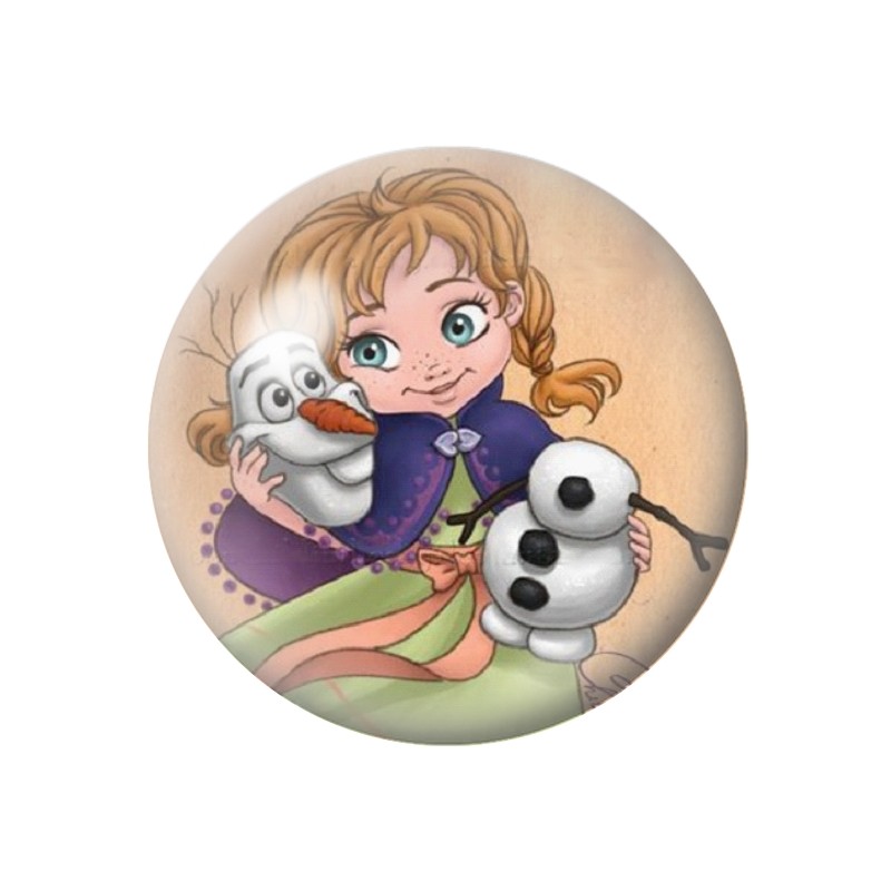 Cabochon en Verre Illustré Princesse 12 à 25mm