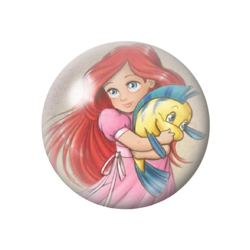 Cabochon en Verre Illustré Princesse 12 à 25mm