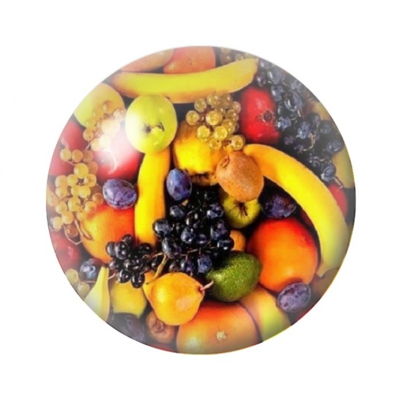 Cabochon en Verre Illustré Fruits 12 à 25mm