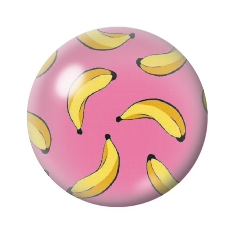Cabochon en Verre Illustré Fruit Banane 12 à 25mm