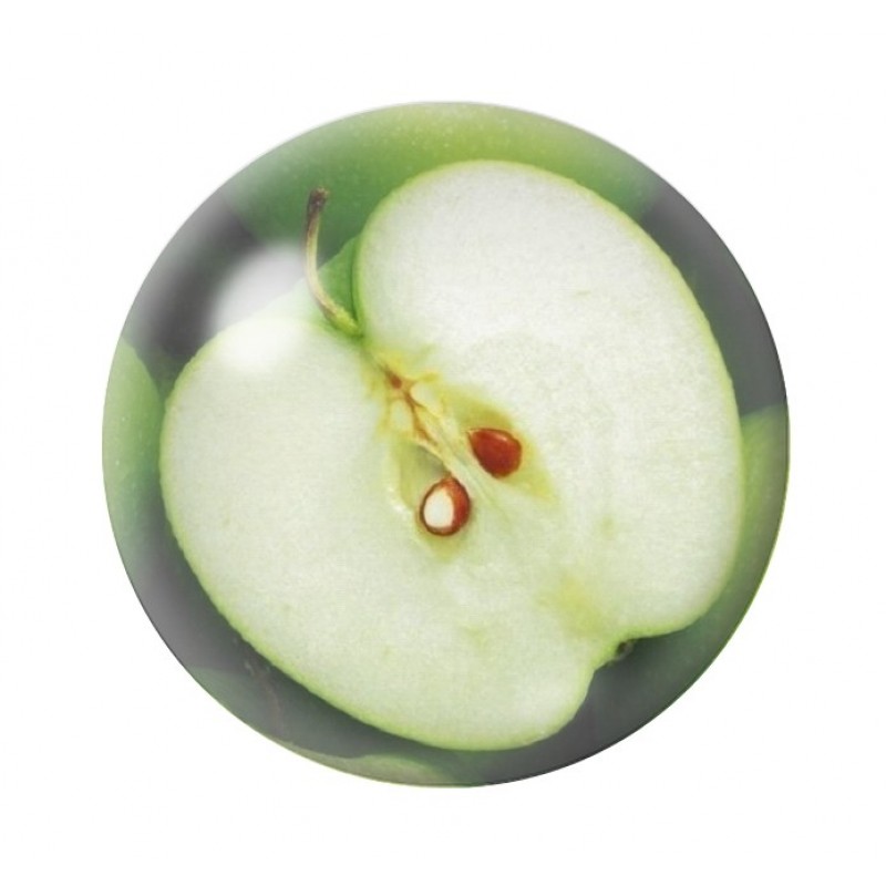Cabochon en Verre Illustré Fruit Pomme 12 à 25mm