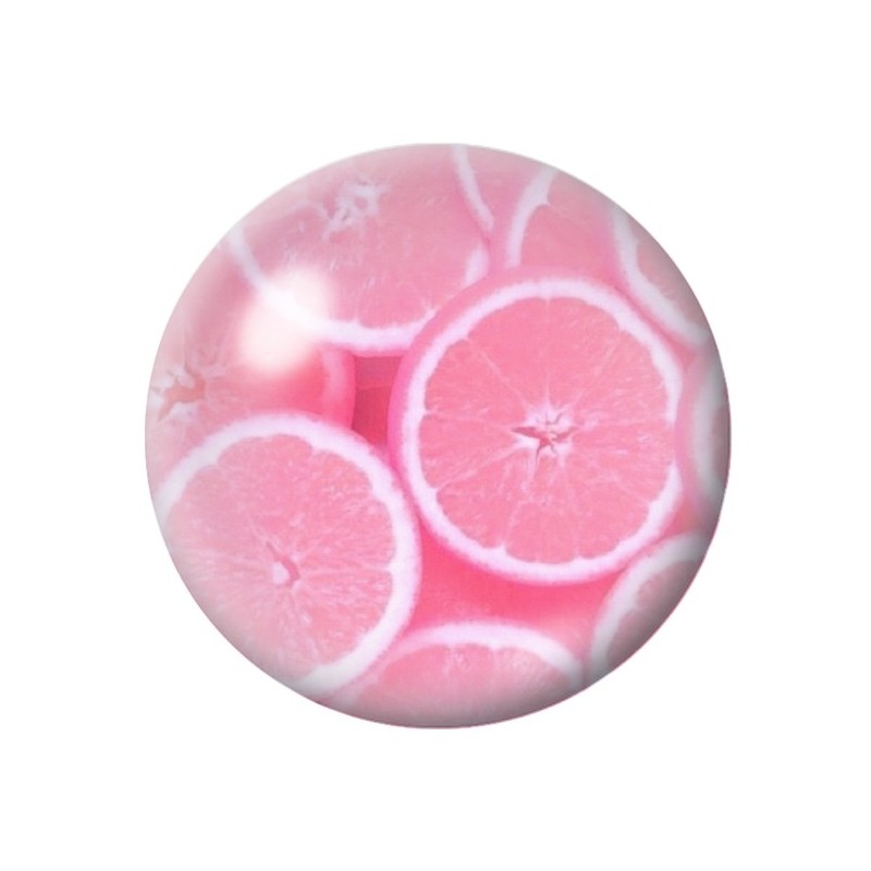 Cabochon en Verre Illustré Fruit Pamplemousse 12 à 25mm