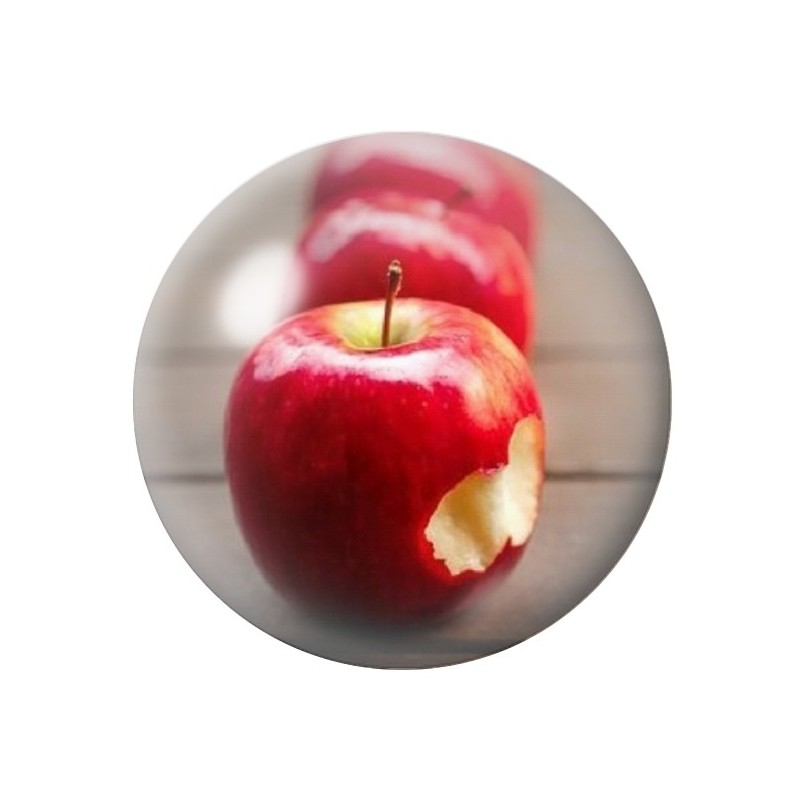 Cabochon en Verre Illustré Fruit Pommes 12 à 25mm