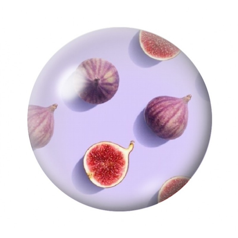 Cabochon en Verre Illustré Fruit Figues 12 à 25mm