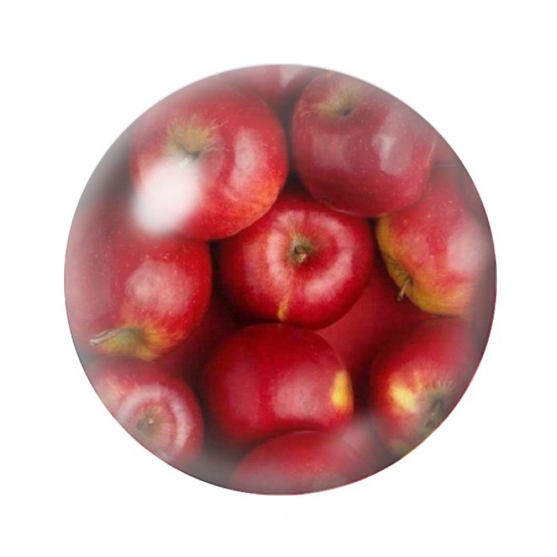 Cabochon en Verre Illustré Fruit Pommes 12 à 25mm