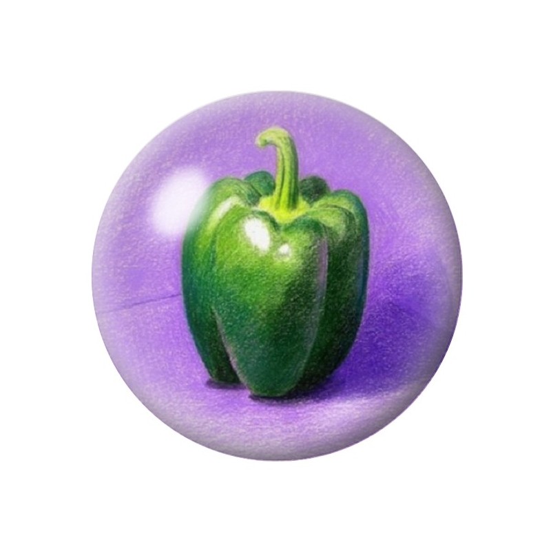 Cabochon en Verre Illustré Fruit Kiwi 12 à 25mm