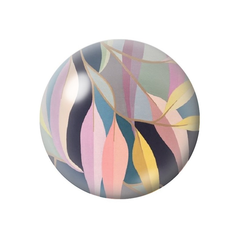 Cabochon en Verre Illustré Feuilles 12 à 25mm