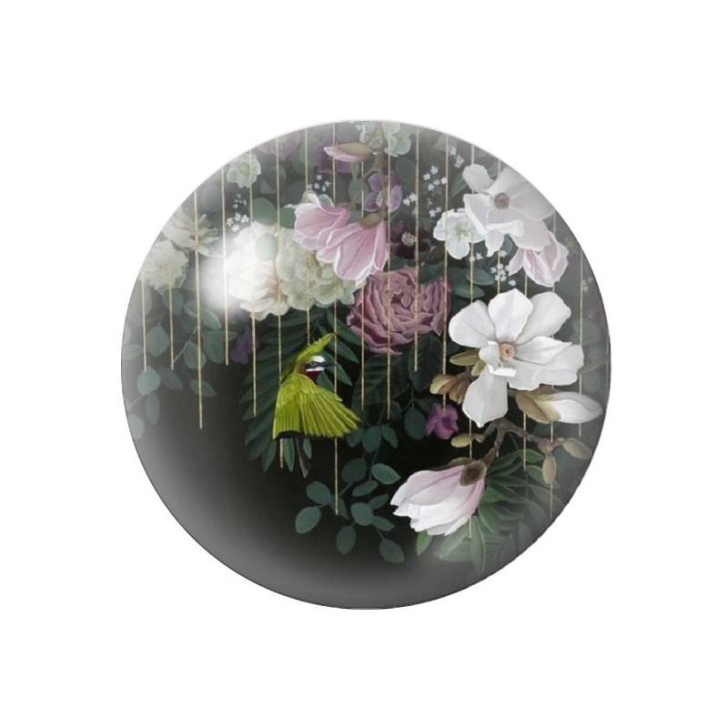 Cabochon en Verre Illustré Fleurs 12 à 25mm