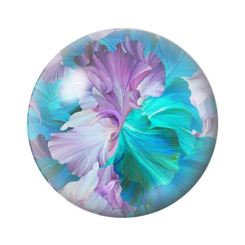 Cabochon en Verre Illustré Fleurs 12 à 25mm