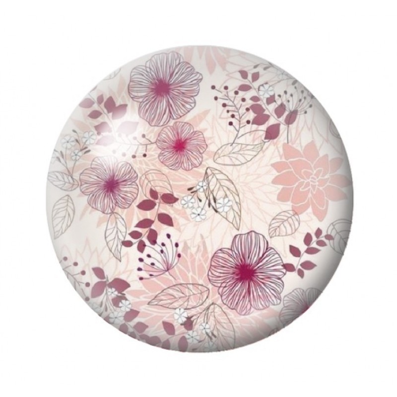 Cabochon en Verre Illustré Fleurs 12 à 25mm