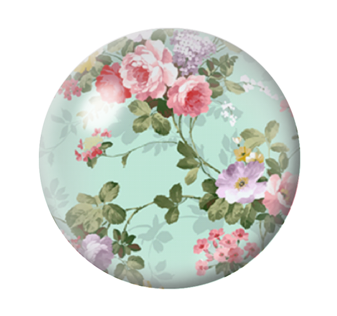 Cabochon en Verre Illustré Fleurs 12 à 25mm