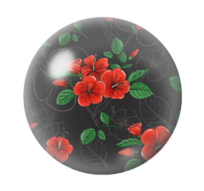 Cabochon en Verre Illustré Fleurs 12 à 25mm