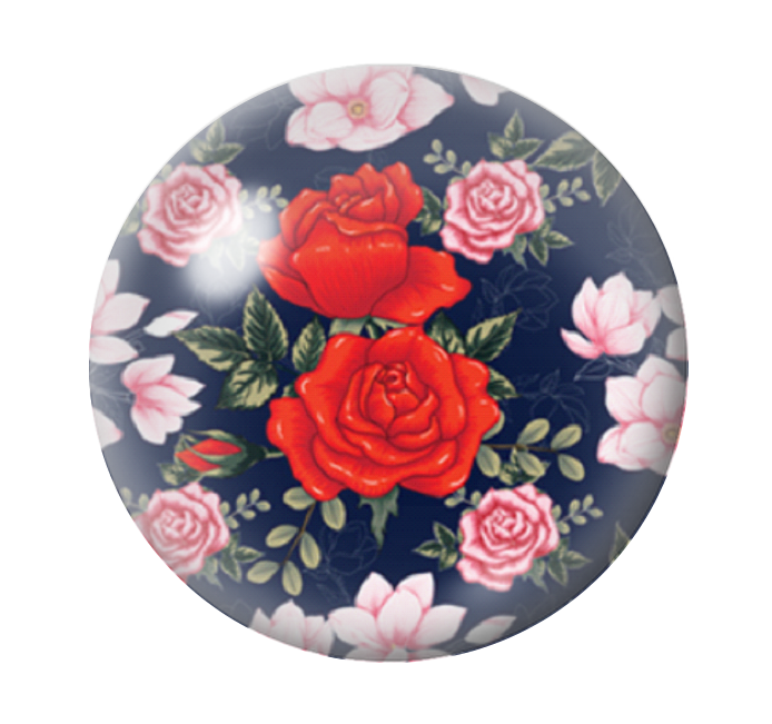 Cabochon en Verre Illustré Fleurs 12 à 25mm
